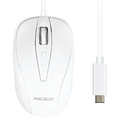 Afbeelding van Macally UCTURBO Optische bedrade USB C muis Wit