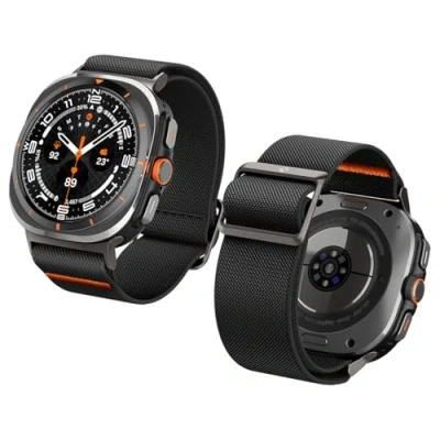 Afbeelding van Spigen Lite Fit Armband compatibel met Samsung Galaxy Watch Ultra 47 mm (2024) zwart