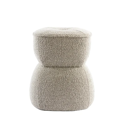 Afbeelding van Light &amp; Living Poef LEYLA Ø40x46cm Bruin