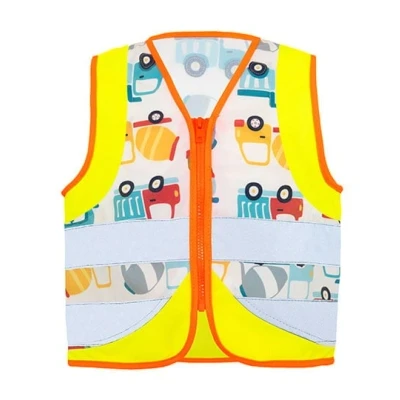 Afbeelding van Korntex Children ́s Safety Vest Action Vehicle Fun CO² Neutral KX123K Construction Vehicles