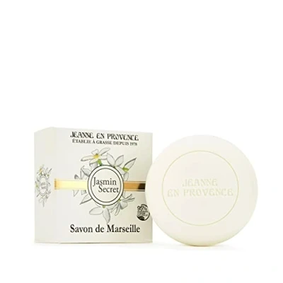 Afbeelding van JEANNE en PROVENCE Massieve zeep voor lichaam handen geur Jasmijn Secret reinigt, verzacht geurend de Marseille 95% ingrediënten van natuurlijke oorsprong gemaakt in Frankrijk