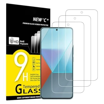 Afbeelding van NEW&#039;C 3 stuks displaybeschermfolie voor Xiaomi Redmi Note 13 Pro 5G/4G, Plus/Note Pro+ 5G, krasvrij, hardheid 9H, HD, 0,33 mm, ultra