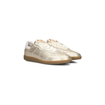 Afbeelding van Fred De La Bretoniere Pearl Reza Sneakers Leer Dames Goud Maat 38