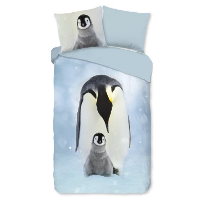Afbeelding van Good Morning Dekbedovertrek &quot;pinguins&quot; Multi (140x200/220 cm) Katoen Flanel