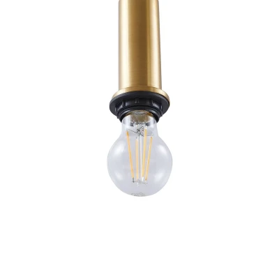 Afbeelding van Lindby hanglamp Hildur, 5 lamps, rookgrijs, glas