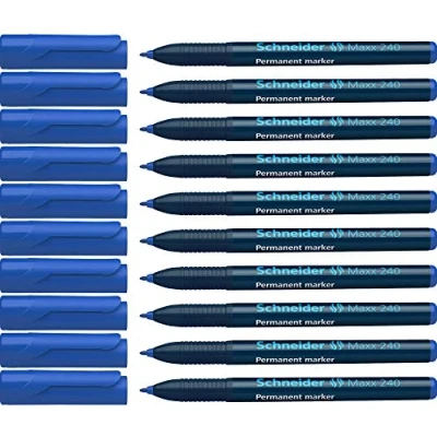Afbeelding van Schneider permanent marker 240 ronde punt blauw 10st.
