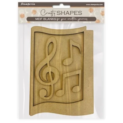 Afbeelding van Stamperia MDF Crafty Shapes Blanks Music Notes (KLSM31)