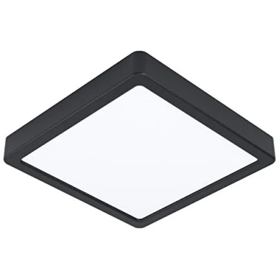 Afbeelding van EGLO LED plafondlamp Fueva 5, L x B 21 cm, 1 lichtpunt, moderne opbouwlamp van staal met een kunststof lichtoppervlak, in zwart, wit, warmwit