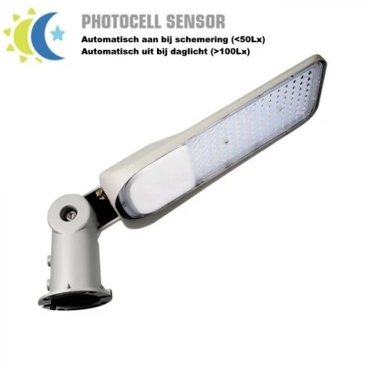 Afbeelding van VT 59ST LED Straatlamp met Schemersensor , 50W 4000K, 100Lm/W
