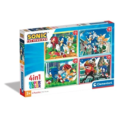 Afbeelding van Clementoni Supercolor 4In1 Puzzel Sonic The Hedgehog 12 24 Stukjes