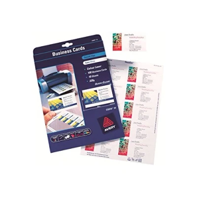 Afbeelding van AVERY Zweckform Quick &amp; Clean Visitekaartjes, satijnglans