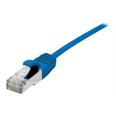 Afbeelding van Dexlan Verbindingskabel RJ 45 (M) naar 30 cm 4.8 mm SFTP CAT 6a halogeenvrij, zonder haken blauw