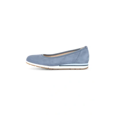 Afbeelding van Gabor Comfort Ballerina&#039;s, Dames, Maat: 39, Hell blau Leer