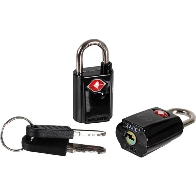 Afbeelding van Lifeventure Hangsloten 40 Mm Zink Zwart 2 Stuks