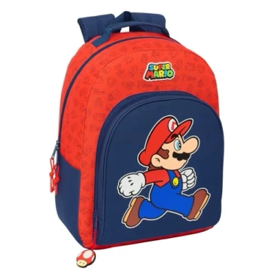 Afbeelding van Schoolrugzak Super Mario Trick Rood Donkerblauw 32 x 42 15 cm
