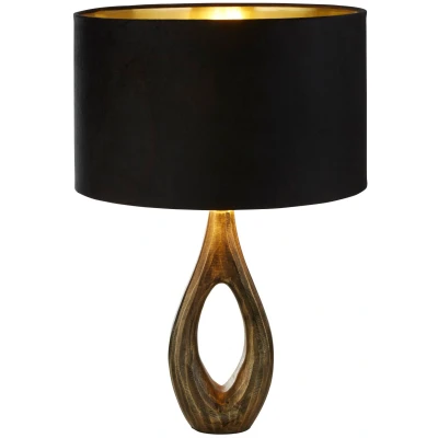 Afbeelding van Searchlight Bucklow Tafellamp Ø 40 X 46 Cm Zwart, Antiek Messing En Goud