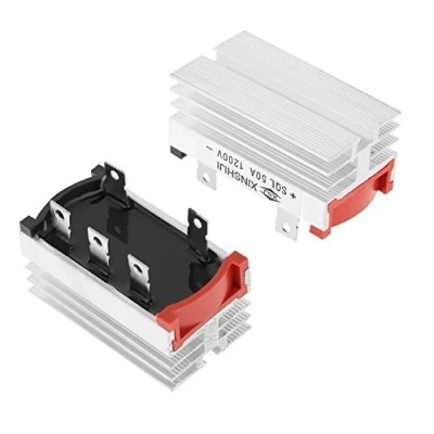 Afbeelding van 2 stuks 3 fasen 50A 1200V aluminium diode gelijkrichter aanpassing andere elektronische componenten