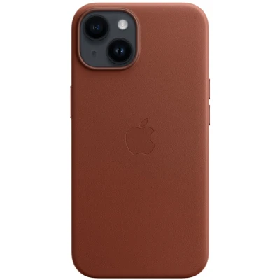 Afbeelding van Apple Magsafe Leren Back Cover Bruin iPhone 14