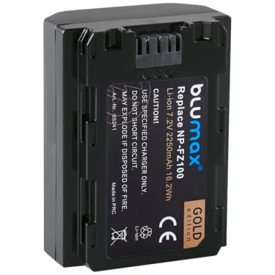 Afbeelding van Blumax Reserveaccu voor Sony NP FZ100 2250mAh met Sanyo cellen compatibel Alpha A1 / ILCE 6600 7C 7R3, 7MK3 7III 7R IV/Alpha 9 II A9S A9R