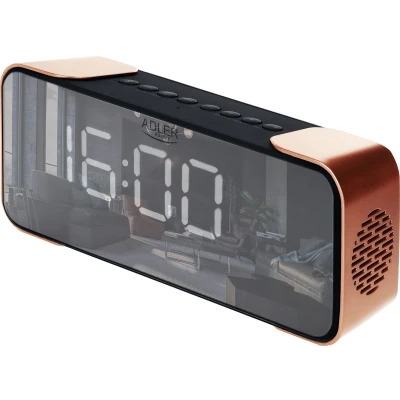 Afbeelding van Adler 1190 Zilverkleurige draadloze wekker met radio