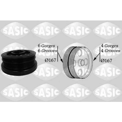 Afbeelding van SASIC 2156034 Krukaspoelie 167 BMW: 3 Touring, Saloon, 5 Saloon