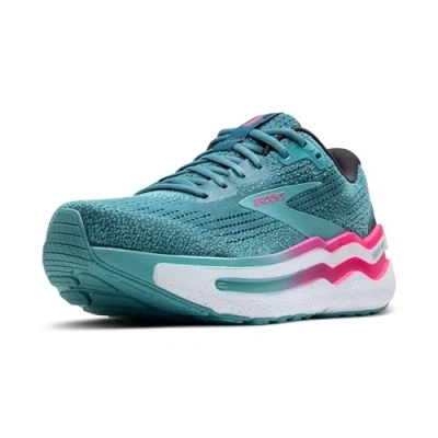 Afbeelding van Brooks Ghost MAX 2 Hardloopschoenen neutraal, Dames, Maat: 38.5, Storm blue knockout pink aqua Textiel