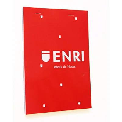 Afbeelding van Schrijfblok Enri Rood A6 80 Lakens 4 Mm (10 Stuks)