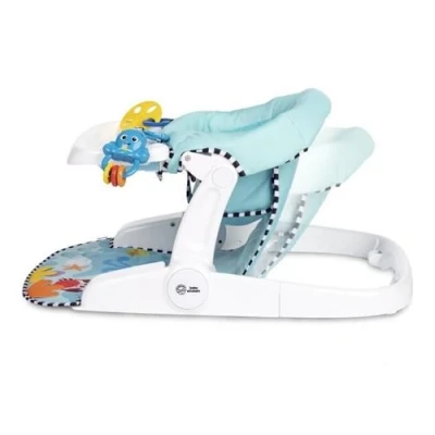 Image de Siege Au Sol Évolutif Ocean Explorers Baby Einstein Sea Of Support 2 En 1 Avec Jouets Amovibles Bleu/Blanc