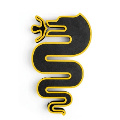 Afbeelding van Accessoires Logo Grid voor Alfa Romeo Giulietta, Design Snake Tuning Giulietta restyling 2016 (Geel)