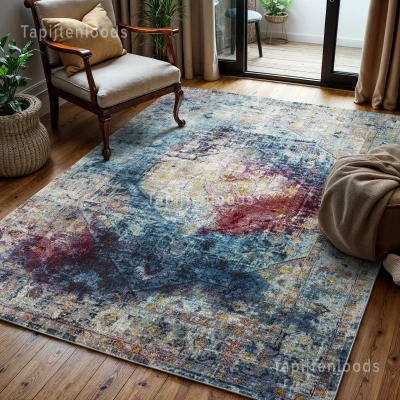 Afbeelding van Picasso Heriz Vintage Vloerkleed Multi / Blauw Laagpolig 240x290 cm