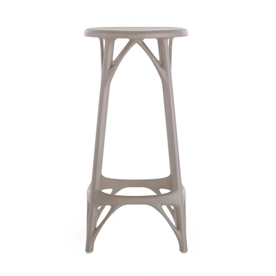 Afbeelding van Kartell A.I. Stool Light H65 Grijs Pot Interieur