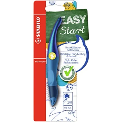 Image de STABILO stylo roller EASYoriginal Blister x 1 ergonomique rechargeable Bleu Edition Hologramme gaucher