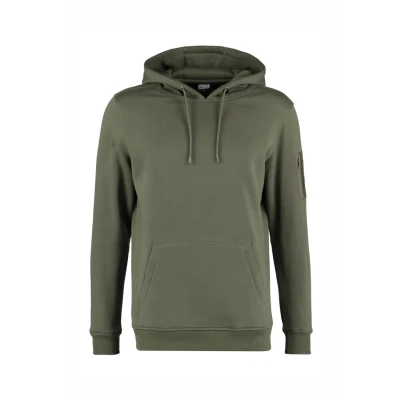 Afbeelding van Urban Classics Sweat Bomber Hoody Hoodie, Heren, Maat: XL, Olive