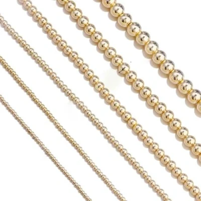 Afbeelding van ORGEFY 1 streng natuurlijke hematiet kralen 2 10 mm voor het maken van sieraden, armbanden, kettingen, handgemaakt, KC goud, 6