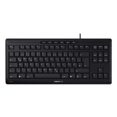 Image de CHERRY STREAM KEYBOARD TKL Clavier USB QWERTZ Allemand commutateur : SX noir