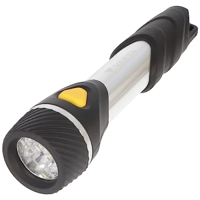 Image de VARTA lampe Torche avec 9 LED incl. 2x piles AA, Day Light Multi F20, de poche à pendentif, lumière idéale pour la maison, pêche, les urgences, pannes courant, l&#039;extérieur