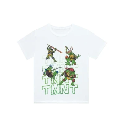 Afbeelding van Mutant Teenage Ninja Turtles T shirt Film voor jongens TMNT kinderen Officiële merchandise, Wit.