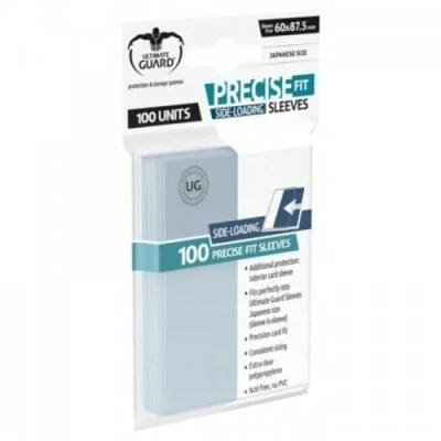 Image de Ultimate Guard 100 pochettes Side Loading Precise Fit Sleeves format japonais Transparent