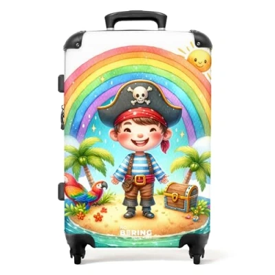 Afbeelding van NoBoringSuitcases.com® Koffer kinderen jongens Kinderkoffer piraat 20 kg bagage