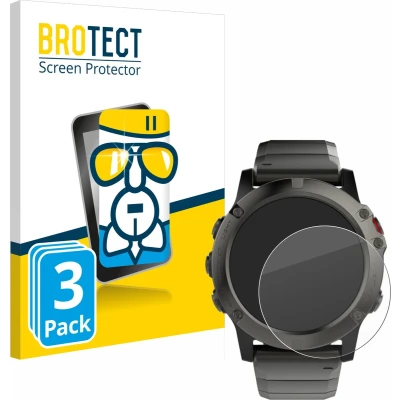 Afbeelding van BROTECT Screenprotector voor Garmin Fenix 5X (51 mm) Folie Beschermfolie Beschermglas transparant (3 Stuks)