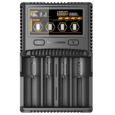 Afbeelding van Nitecore SC4 snellader geschikt voor bijna alle Li ion, NiMH en LiFEPO4 batterijen