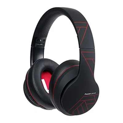 Afbeelding van PowerLocus P6 Draadloze Over Ear Koptelefoon Inklapbaar Bluetooth Hoofdtelefoon Met microfoon Zwart/Rood