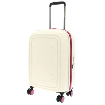 Afbeelding van MANDARINA DUCK Logoduck + Expandable Trolley Raspberry Smoothie Crème 55cm