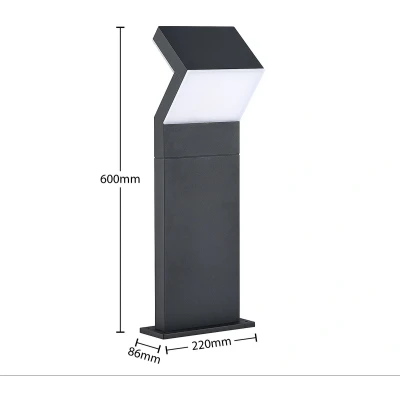 Afbeelding van Arcchio LED buitenlamp 1licht aluminium, kunststof H: 60 cm donkergrijs Inclusief lichtbron