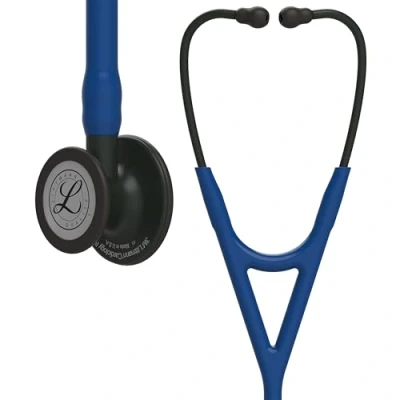 Afbeelding van 3M Littmann Cardiology IV 6168 Diagnostische stethoscoop, marineblauw, zwarte editie, 69 cm