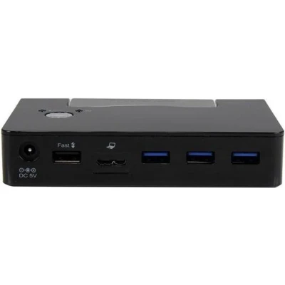 Afbeelding van StarTech 3 voudige USB 3.0 Hub met Fast Charging aansluiting Zwart