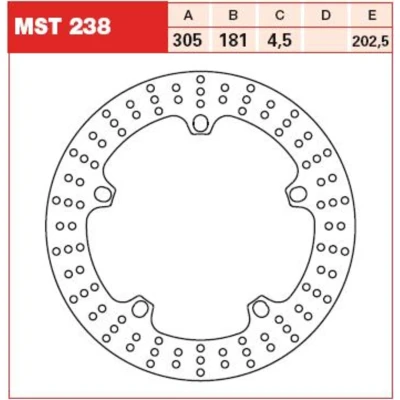 Afbeelding van TRW MST238 Remschijf 305 4,5