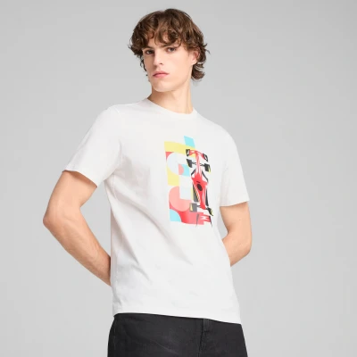 Afbeelding van Scuderia Ferrari HP Race T shirt met print voor Heren, Wit, Maat XL PUMA