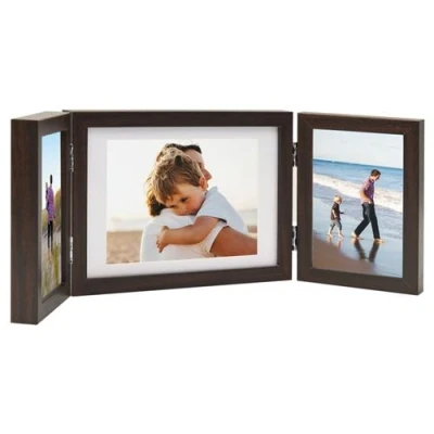 Afbeelding van Fotolijst drieluik 22x15 cm+2x(10x15 cm) donkerbruin