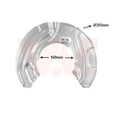 Afbeelding van VAN WEZEL 0667371 Stofplaat remschijf Vooras links BMW: 3 Saloon, Touring, Coupe
